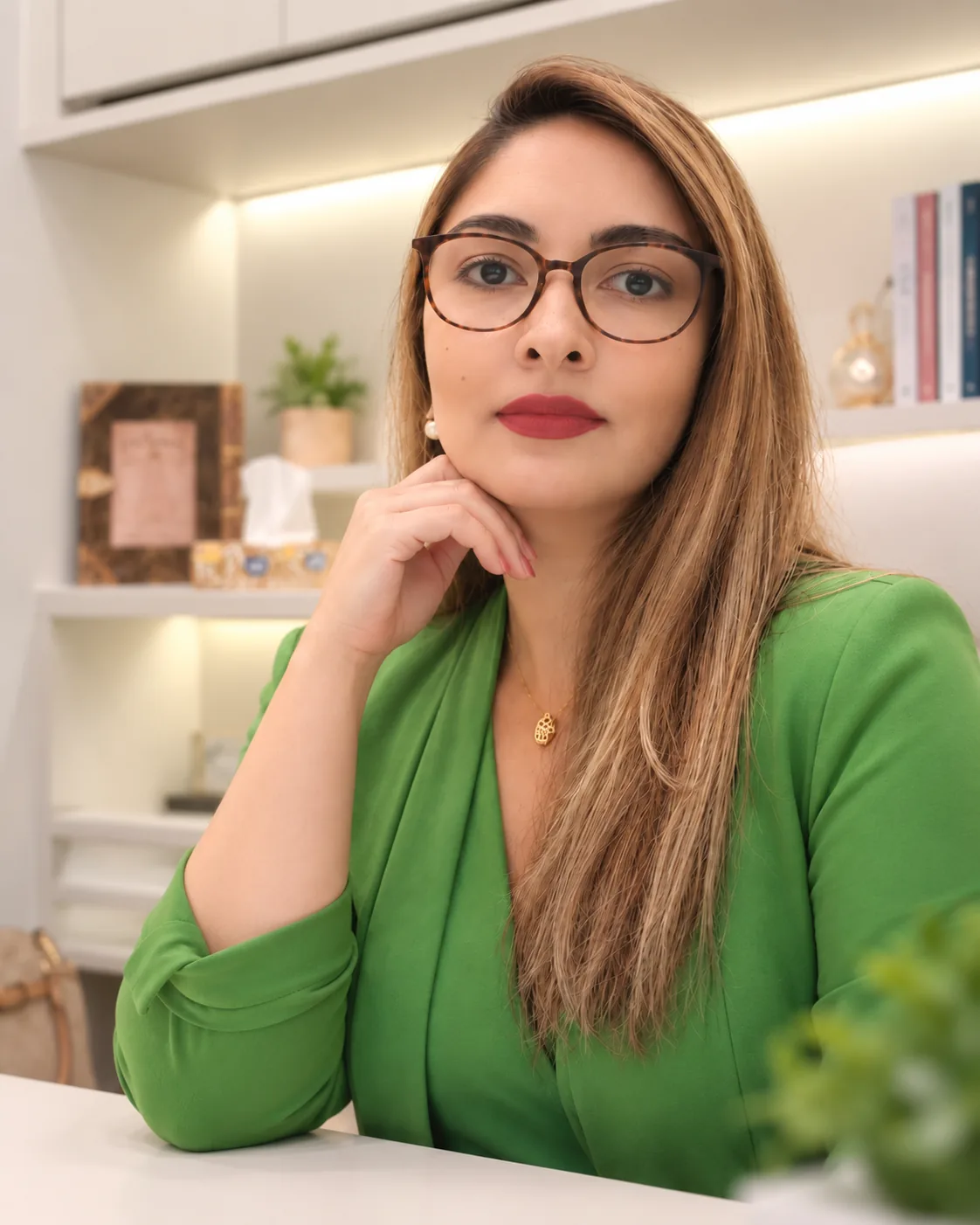Dra. Jane Cortella em seu consultório